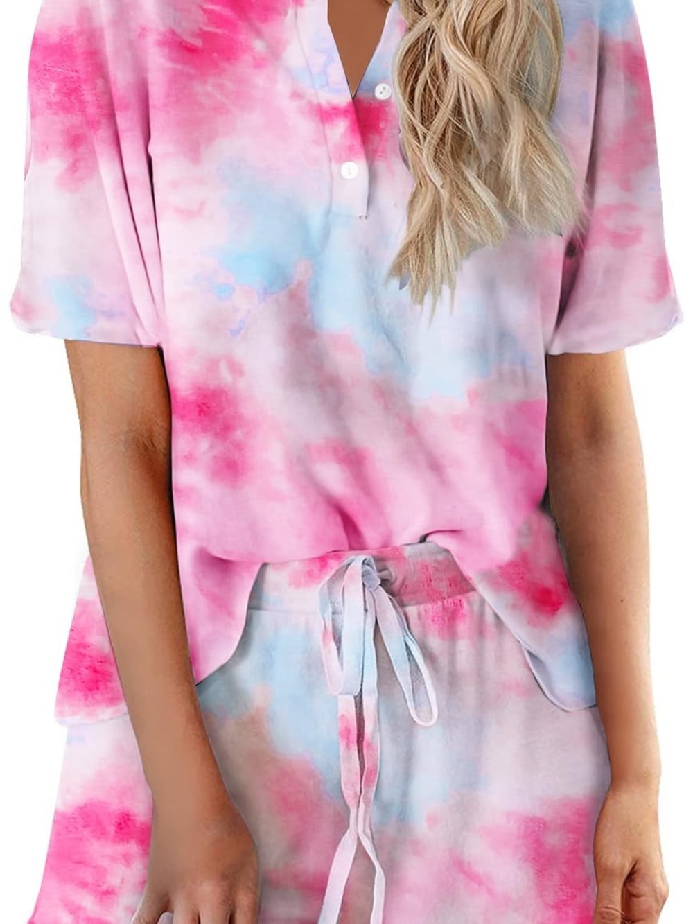 Tie-Dye Pink Pajama Set